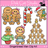 Christmas Gingerbread Man Clip Art - Personal or Commercial Use