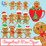 Gingerbread Man Clipart, Christmas Cookies, Commercial, Pe