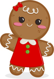 Gingerbread Man, Gingerbread Woman Collection Clipart Over