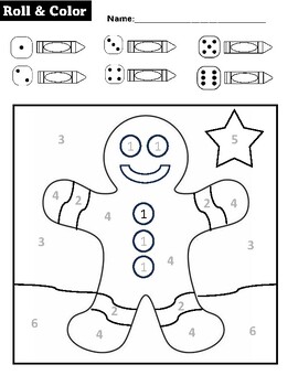 Gingerbread Man Color by Number / Letter / Christmas Activity | TPT