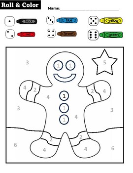 Gingerbread Man Color by Number / Letter / Christmas Activity | TPT