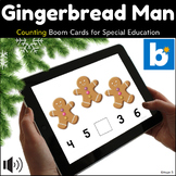 Gingerbread Man Counting BOOM CARDS™ Math Activity Christm