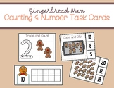 Gingerbread Man Counting and Number Task Cards