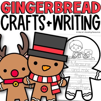 Preview of Christmas Activities Gingerbread Man Craft | Christmas Writing Bulletin Board