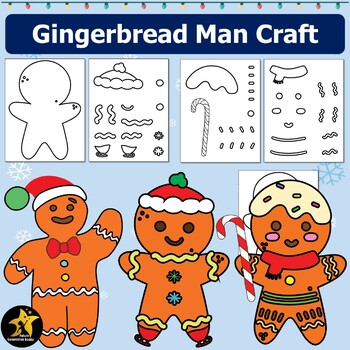 Gingerbread man coloring pages: 29 blank & decorated printables for easy  crafting & learning fun, at