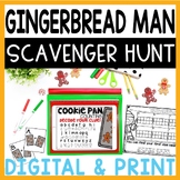 Gingerbread Man Editable Scavenger Hunt Centers