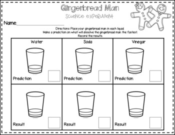 Gingerbread Man Experiment by O'fishally Kindergarten | TPT