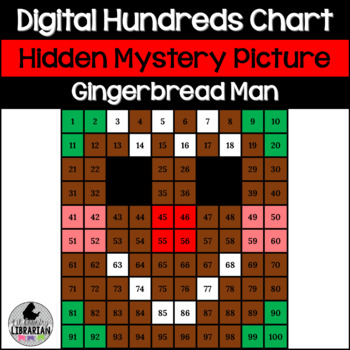 Preview of Digital Gingerbread Man Hundreds Chart Hidden Mystery Picture PPT or Slides™