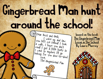 Preview of Back to School Gingerbread Man Loose in the School Hunt