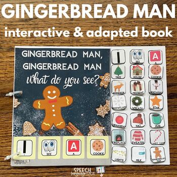 Preview of Gingerbread Man Interactive Adapted Book Holiday Christmas Activity