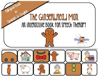 Preview of Gingerbread Man Interactive Book - Bilingual