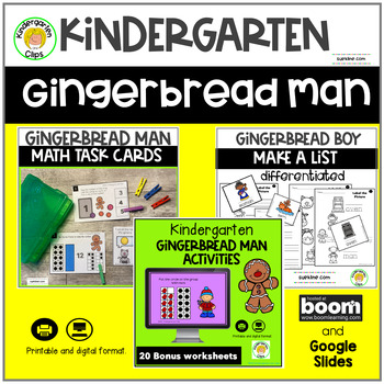 Preview of Gingerbread Man Kindergarten Bundle