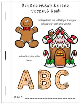 Preview of Gingerbread Man Letter Tracing Book