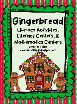 Preview of Gingerbread Man Literacy Activities with Literacy & Mathematics Centers