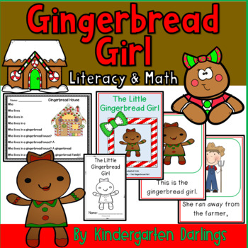 Preview of Gingerbread Man Worksheets and Emergent Readers for Kindergarten