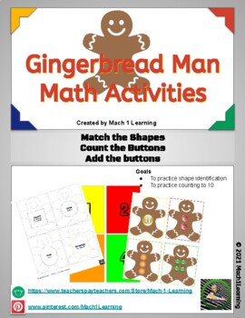 Preview of Gingerbread Man Math (3 Activities)