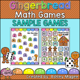 Gingerbread Man Math Games - Addition - 2 Free Sample Games!