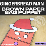 Gingerbread Man Paper Bag Puppet Craft- Christmas - Activi