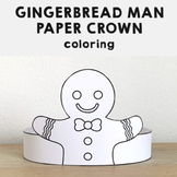 Gingerbread Man Paper Crown Hat Printable Christmas Craft 
