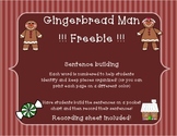 Gingerbread Man FUN Pocket Chart Sentence Builder FREEBIE
