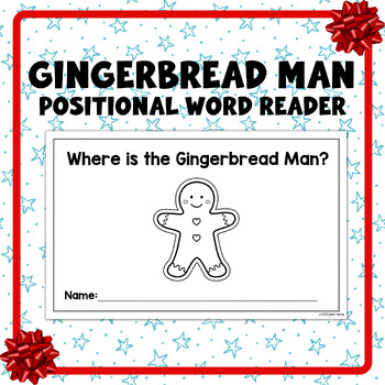 Preview of Gingerbread Man | Positional Words | Emergent Reader | PreK & Kindergarten