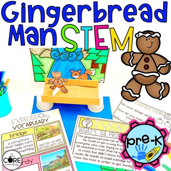 Preview of Gingerbread Man PreK STEM activity - December Preschool STEM lesson