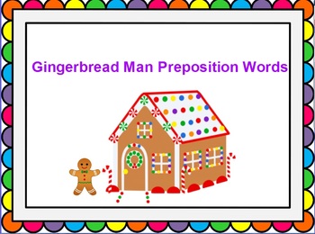Preview of Gingerbread Man Prepositions For ActivInspire