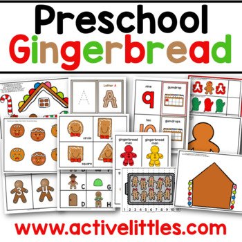 Preview of Gingerbread Man Preschool Printable Activities