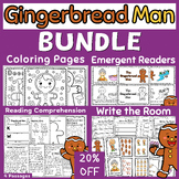 Gingerbread Man Reading Comprehension Write , Count & Colo
