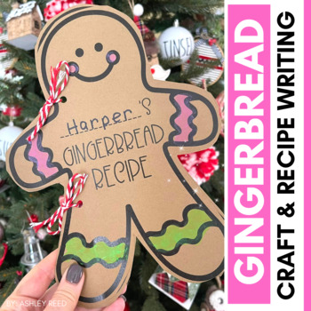 Preview of DOLLAR DEAL | Gingerbread Man Recipe Book Christmas Craft and Writing 