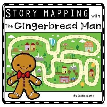 Preview of Gingerbread Man Retelling Activities, Story Retell Maps, Fairy Tale Sequencing