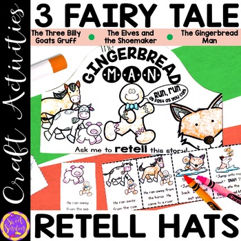 Preview of The Gingerbread Man Hat Sequencing Fairy Tale Retell Crown Gingerbread Character
