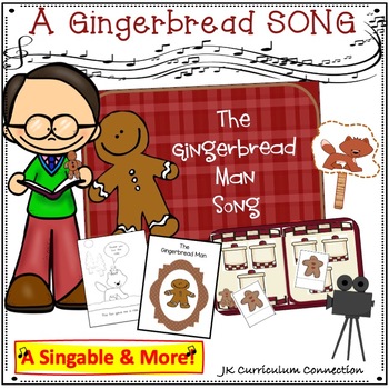Preview of Gingerbread Man Song - Retelling Shared Reading Singable & MORE