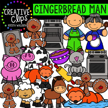 Preview of Gingerbread Man Clipart {Creative Clips Clipart}