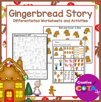 Preview of Occupational Therapy Gingerbread Man Story Math and Writing Center Activities