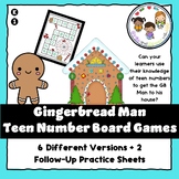 Gingerbread Man Teen Number Games