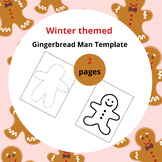 Gingerbread Man Template |winter Gingerbread Man Activitie