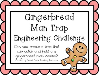 Preview of Gingerbread Man Trap: Engineering Challenge Project ~ Great STEM Activity!