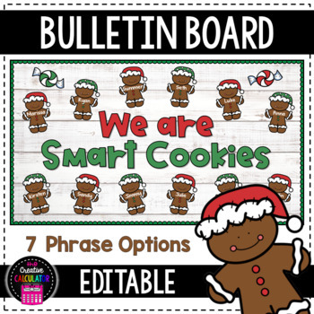 Preview of Gingerbread Man Winter Bulletin Board Craft - [EDITABLE]