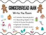 Gingerbread Man Write the Room Winter & Christmas Theme Ce