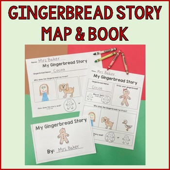 Preview of Gingerbread Man Writing | Book & Story Map