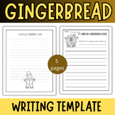 Gingerbread Man Writing template  / Gingerbread Man Decemb