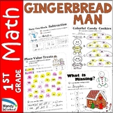 Gingerbread Man and Christmas First Grade Math Worksheets
