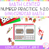 Gingerbread Math Centers | December Math Counting Number W