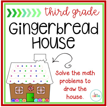 Preview of Gingerbread Math House: 3rd Grade Winter Math Activity