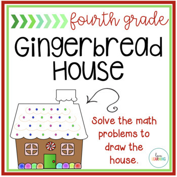 Preview of Gingerbread Math House: 4th Grade Winter Math Review Activity