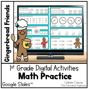 Preview of Gingerbread Math Practice for Google Slides™