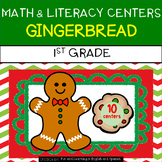 Gingerbread Math and Literacy Centers - 1st grade - 10 Centers