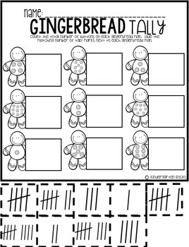 gingerbread math and literacy worksheets and printables