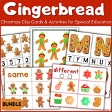 Gingerbread Men Cookies Counting Clip Cards Same Different